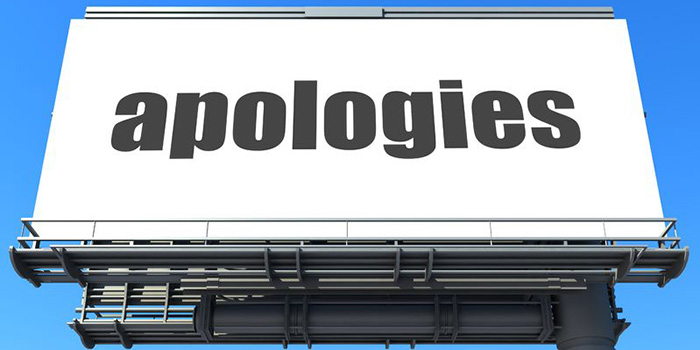 Apology Sign